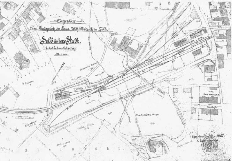 Lageplan Bahnhof Selb Untere Stadt