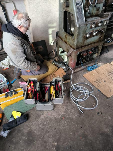 Neuverkabelung der Drehbank